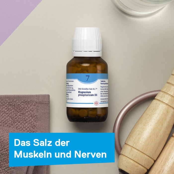 DHU Schüßler-Salz Nr. 7 Magnesium phosphoricum D3 – Das Mineralsalz der Muskeln und Nerven – das Original – umweltfreundlich im Arzneiglas, 200 pcs. Tablets