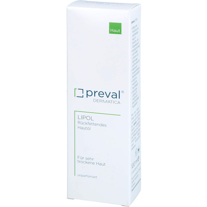 preval Lipol rückfettendes Hautöl für sehr trockene Haut, 100 ml Oil