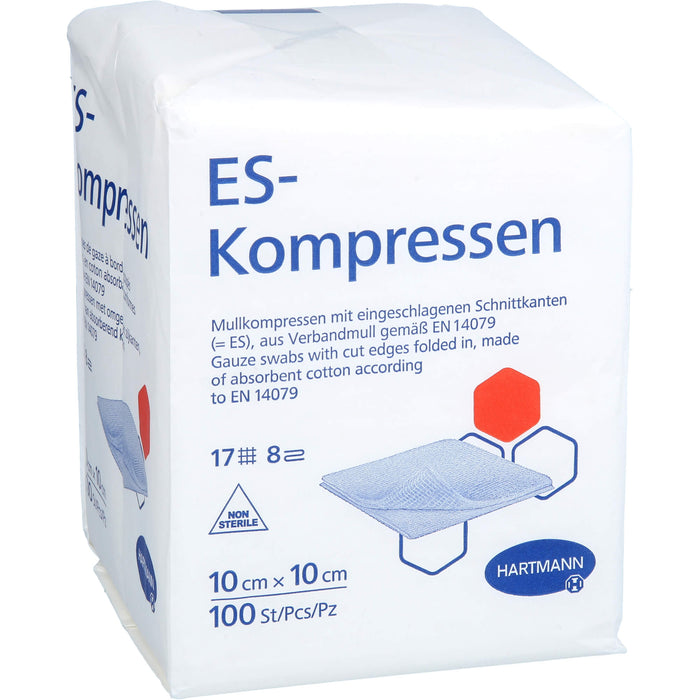 ES-KOMPRESSEN unsteril 10x10cm 8f CPC, 100 St KOM