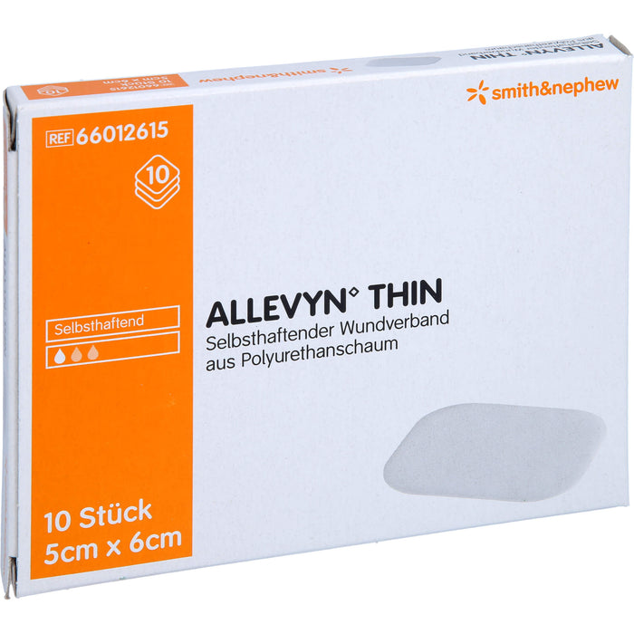 ALLEVYN Thin 5x6cm duenne Wundauflage, 10 St VER