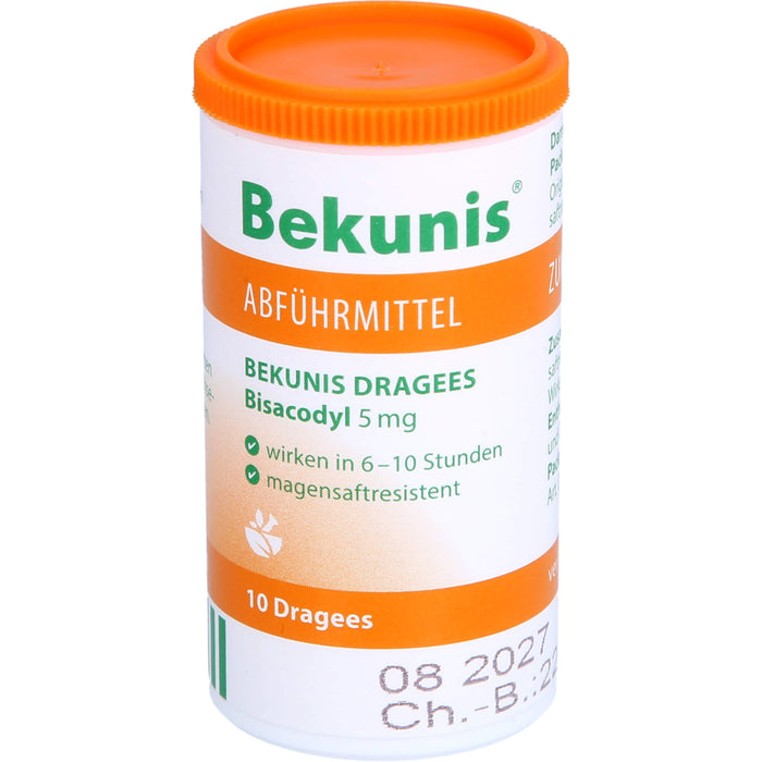 Bekunis Dragees Bisacodyl 5 mg Abführmittel, 10 pcs. Tablets