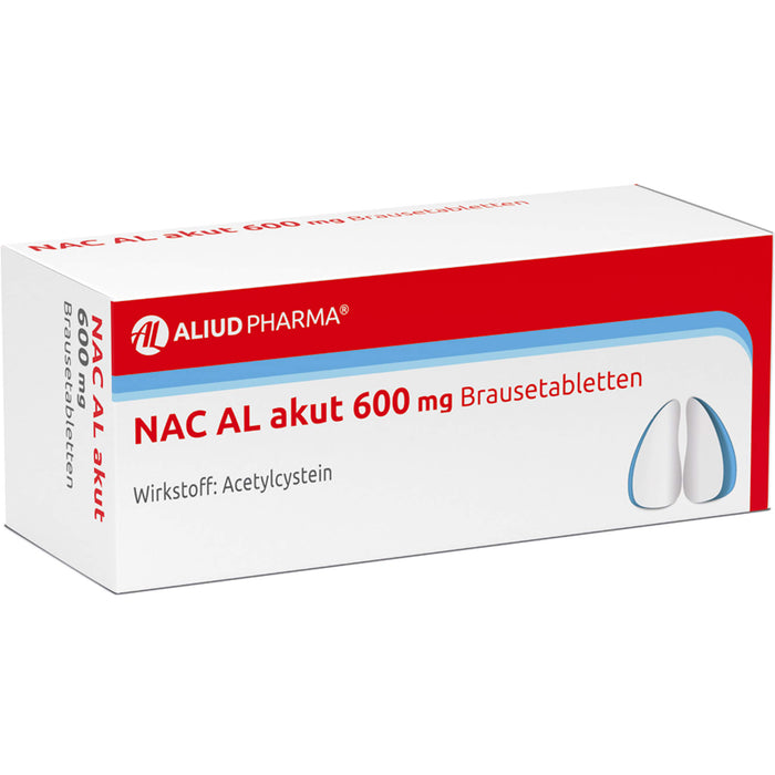 NAC AL akut 600 mg Brausetabletten zur Schleimlösung bei Atemwegserkrankungen, 20 pc Tablettes