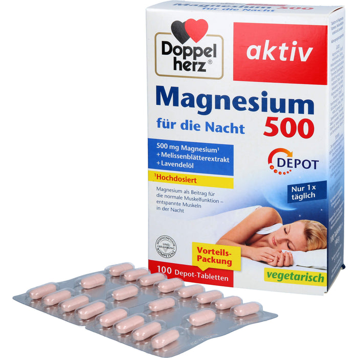 Doppelherz Magnesium 500 Nacht, 100 St TAB