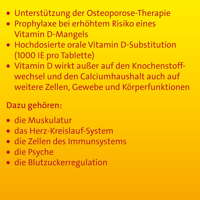 Vitamin D3 Hevert 1000 I.E. Tabletten, 200 pc Tablettes