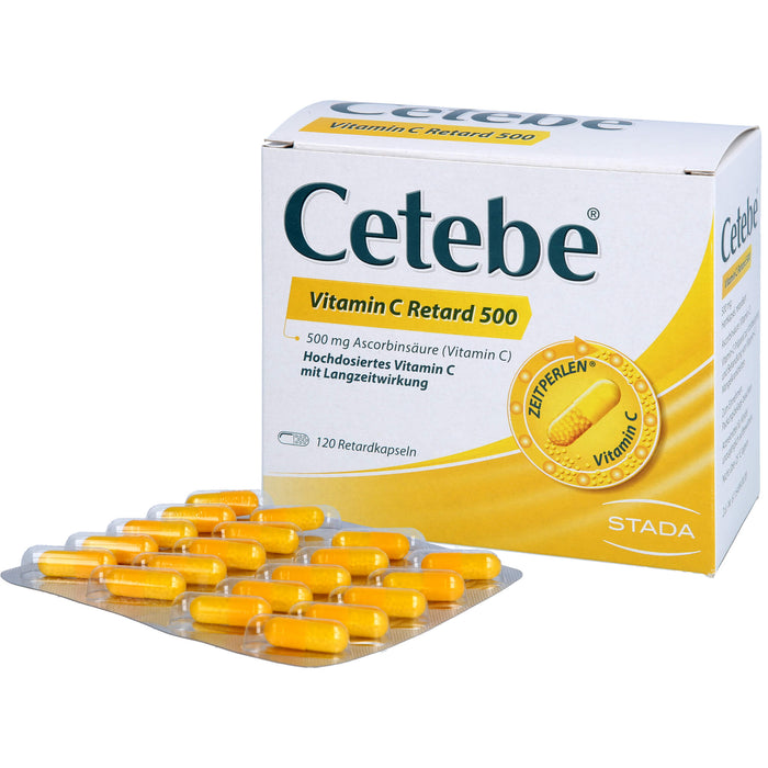 Cetebe Vitamin C Retard 500 Hartkapseln, 120 pc Capsules