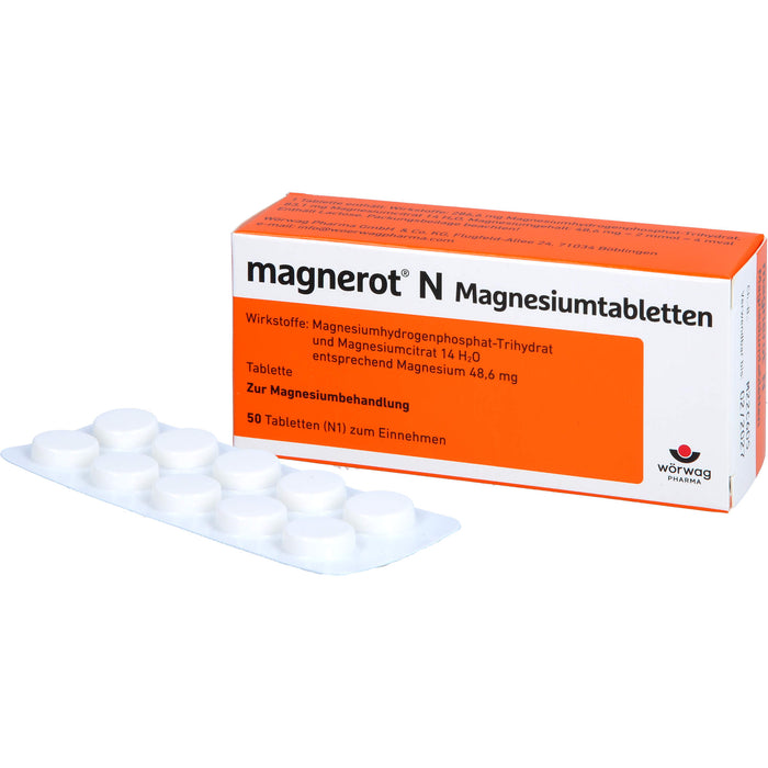 magnerot N Magnesiumtabletten, 50 pc Tablettes