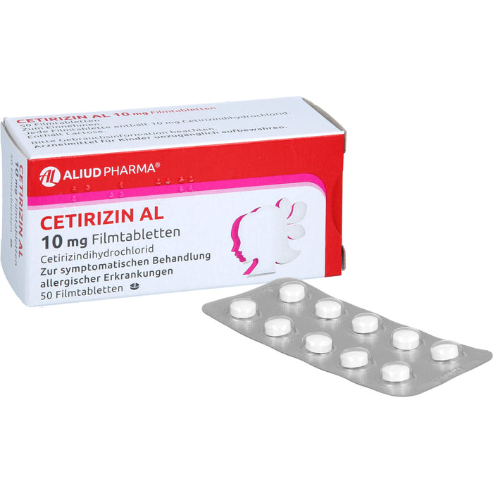 CETIRIZIN AL 10 mg Filmtabletten bei allergischen Erkrankungen, 50 pcs. Tablets