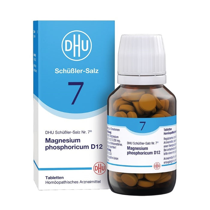 DHU Schüßler-Salz Nr. 7 Magnesium phosphoricum D12 – Das Mineralsalz der Muskeln und Nerven – das Original – umweltfreundlich im Arzneiglas, 200 pcs. Tablets