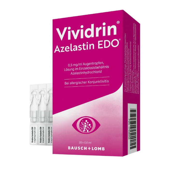 Vividrin Azelastin EDO Augentropfen, Lösung im Einzeldosisbehältnis, 20 pc Pipettes à dose unique