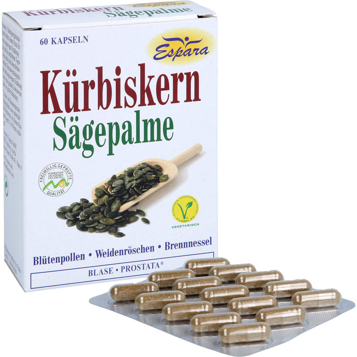 Kürbiskern-Sägepalme Kapseln für Blase und Prostata, 60 pc Capsules