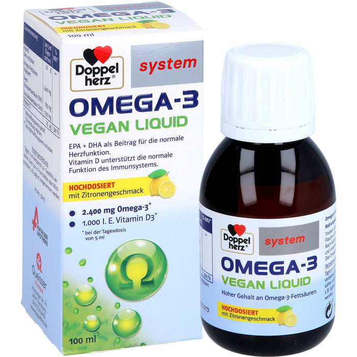 Doppelherz Omega-3 Vegan Liquid system, 100 ml FLU