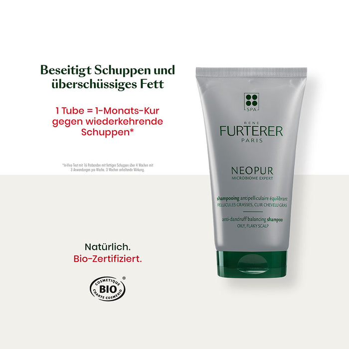 RENE FURTERER NEOPUR Ausgleichendes Anti-Schuppen Shampoo für fettige Schuppen & Kopfhaut - bei Schuppen, 150 ml Shampoo