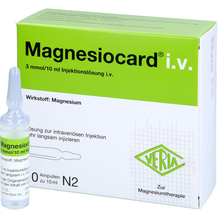 Magnesiocard i.v. Ampullen bei Magnesiummangel, 100 ml Solution