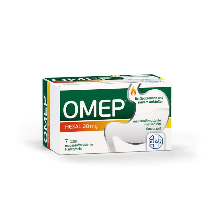 Omep HEXAL 20 mg Hartkapseln bei Sodbrennen, 7 pc Capsules