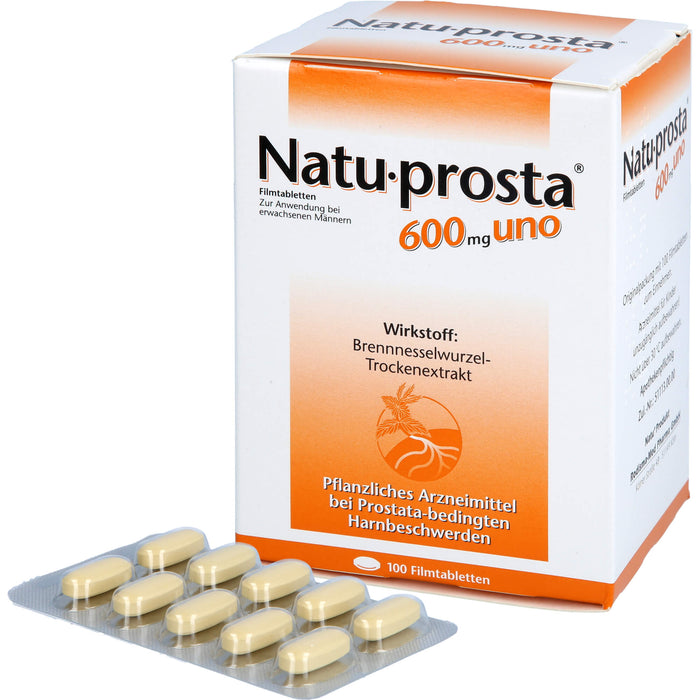 Natu-prosta 600 mg uno Filmtabletten bei Prostata Erkrankungen, 100 pcs. Tablets