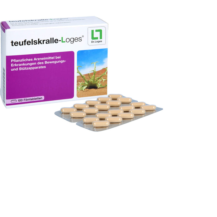 teufelskralle-Loges Tabletten bei Erkankungen des Bewegungs- und Stützapparates, 100 pcs. Tablets