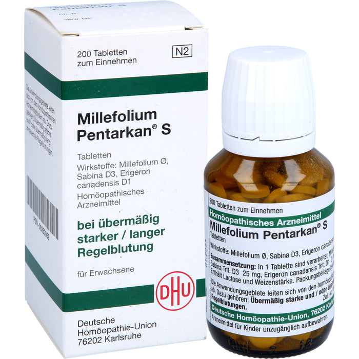 DHU Millefolium Pentarkan S Tabletten bei übermäßig starker / langer Regelblutung, 200 pcs. Tablets