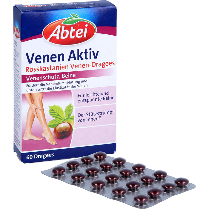 Abtei Venen Aktiv Rosskastanien-Dragees, 60 pc Tablettes