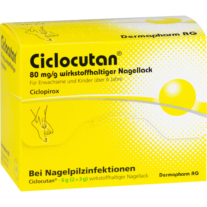 Ciclocutan 80 mg/g wirkstoffhaltiger Nagellack gegen Nagelpilzinfektionen, 6 g Wirkstoffhaltiger Nagellack