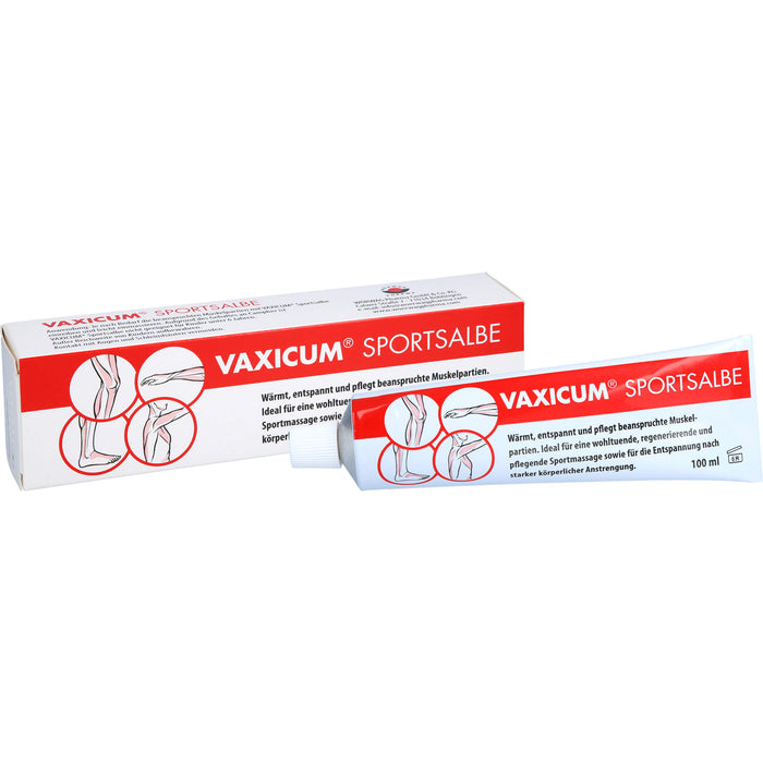 VAXICUM Sportsalbe wärmt, entspannt und pflegt beanspruchte Muskelpartien, 100 ml Salbe