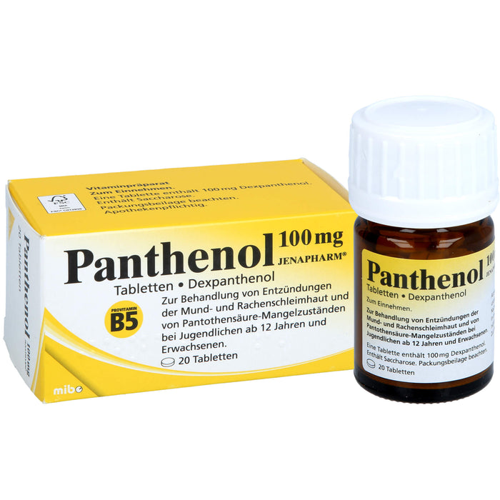 Panthenol 100 mg JENAPHARM Tabletten, 20 St. Tabletten