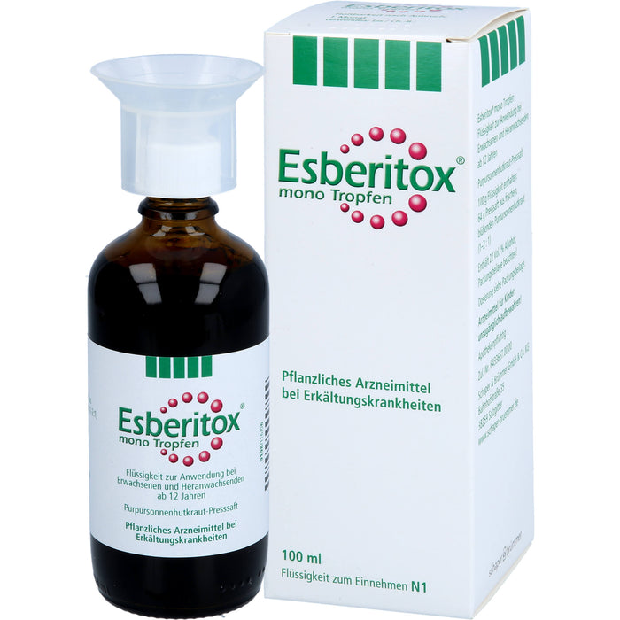 Esberitox mono Tropfen bei Erkältungskrankheiten, 100 ml Solution