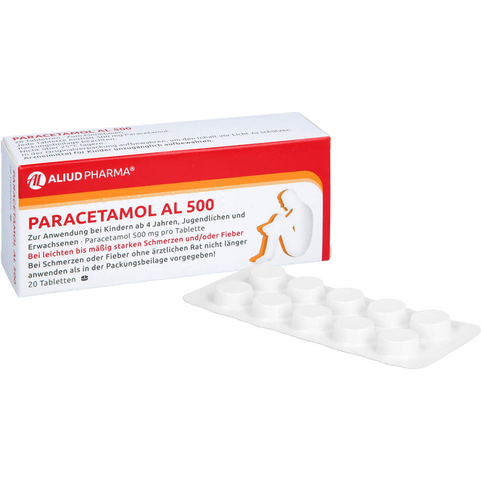 Paracetamol AL 500 Tabletten, 20 pc Tablettes