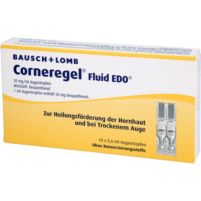 Corneregel Fluid EDO 50 mg/ml Augentropfen, 10 pcs. Single-dose pipettes