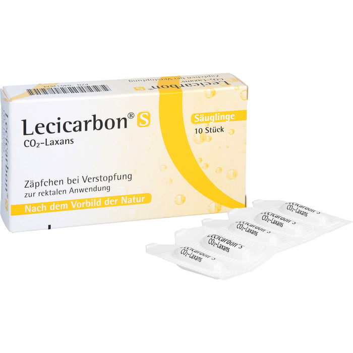 Lecicarbon S Co2-Laxans für Säuglinge bei Verstopfung, 10 pcs. Suppositories