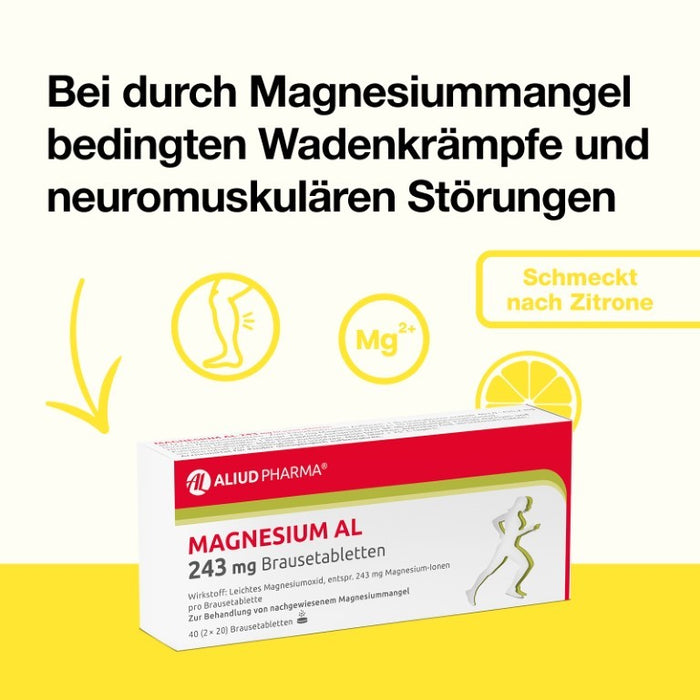 Magnesium AL 243 mg Brausetabletten, 40 pc Tablettes