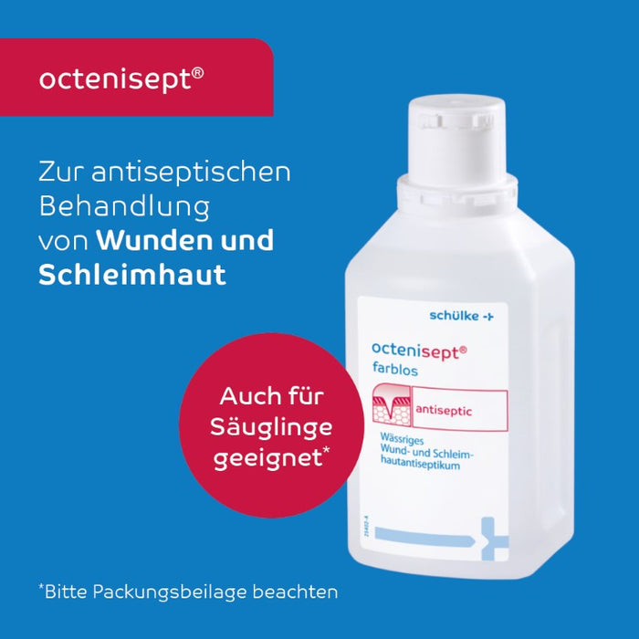 octenisept - wässriges Wund- und Schleimhautantiseptikum mit guter Verträglichkeit, schmerzfreier Anwendung und schneller Wirkung, 500 ml Lösung