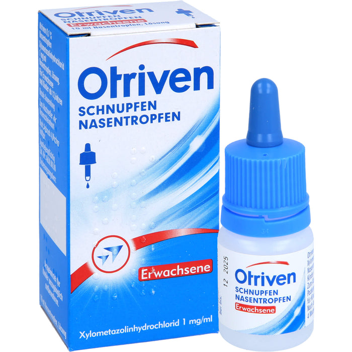 Otriven 0,1 % Nasentropfen für Erwachsene bei Schnupfen, 10 ml Solution