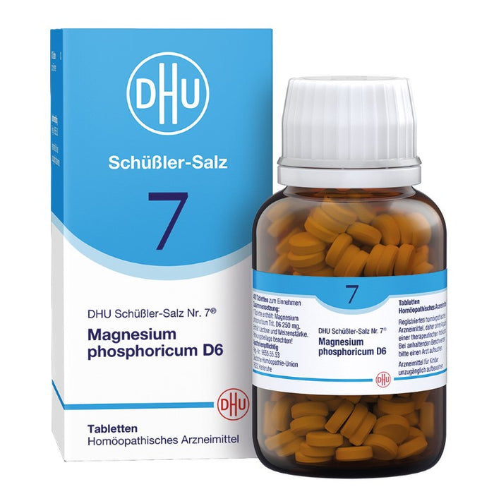 DHU Schüßler-Salz Nr. 7 Magnesium phosphoricum D6 – Das Mineralsalz der Muskeln und Nerven – das Original – umweltfreundlich im Arzneiglas, 420 St. Tabletten