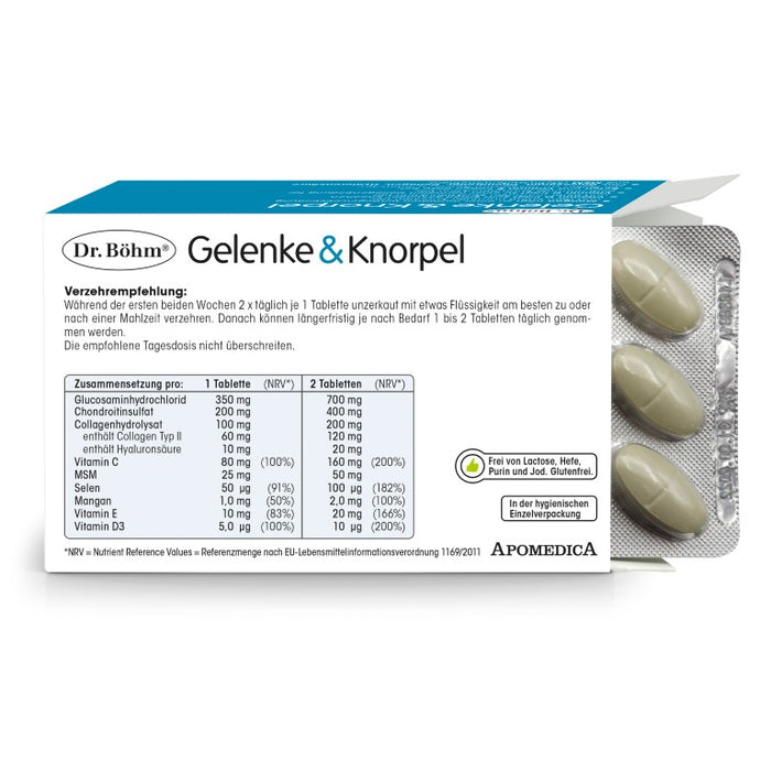 Dr Böhm Gelenke & Knorpel Tabletten, 60 pc Tablettes