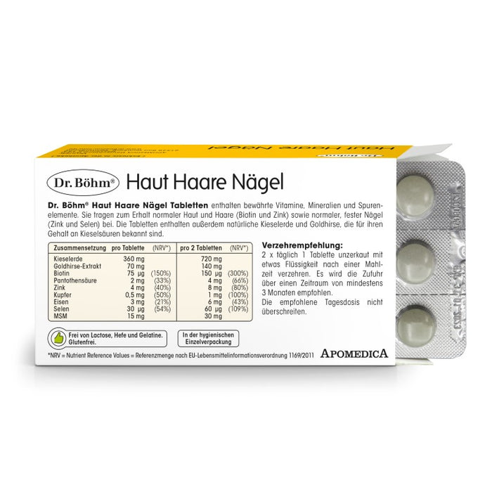 Dr Böhm Haut Haare Nägel Tabletten, 60 pcs. Tablets