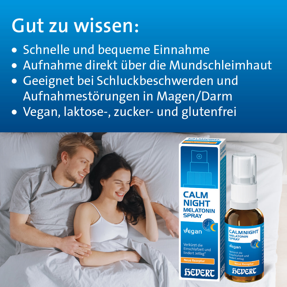 CalmNight Melatonin Spray, 30 ml Spray Hevert-Testen