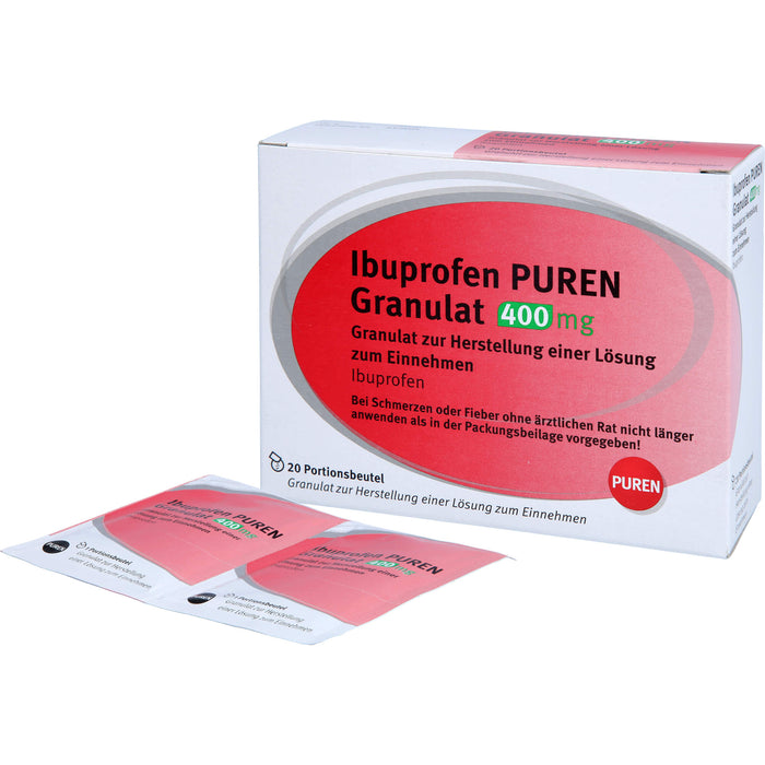 Ibuprofen PUREN Granulat 400 mg, 20 pc Sachets