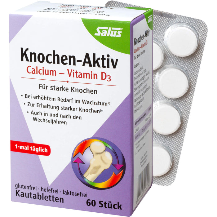 Knochen-Aktiv 500 + 500 Calcium - Vitamin D3 Salus, 60 St KTA