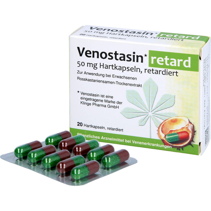 Venostasin retard 50 mg Hartkapseln bei Venenerkrankungen, 20 pc Capsules