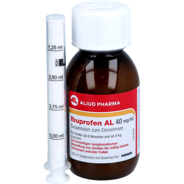 Ibuprofen AL 40 mg/ml Suspension zum Einnehmen, 100 ml Lösung