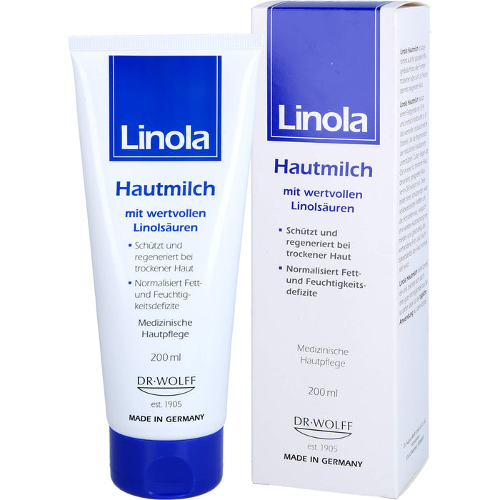 Linola Hautmilch mit wertvollen Linolsäuren, 200 ml Crème