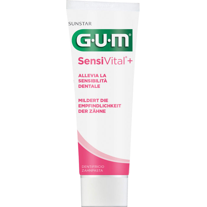 GUM SensiVital+ Zahnpasta mildert schnell die Empfindlichkeit der Zähne, 75 ml Dentifrice