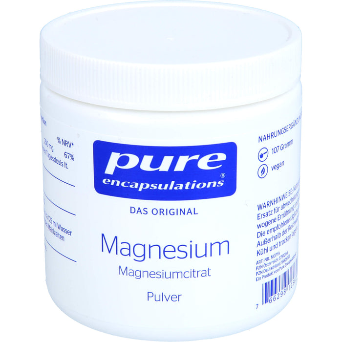 PURE ENCAPSULATIONS Magnesium Magn.Citrat Pulver, 107 g PUL