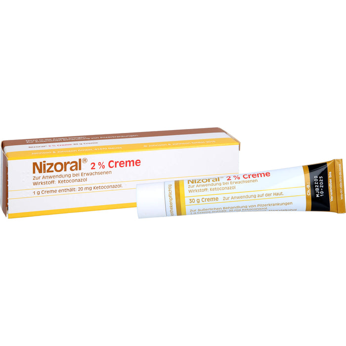 Nizoral 2% Creme zur äußerlichen Behandlung von Pilzerkrankungen, 30 g Creme