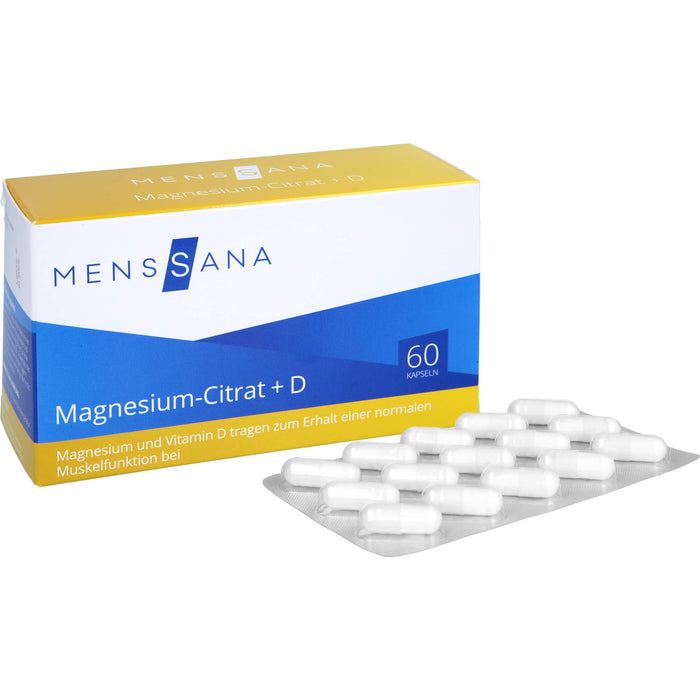 Magnesium-Citrat + D MensSana, 60 pcs. Capsules