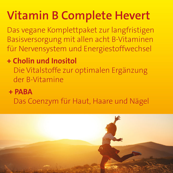 Vitamin B Complete Hevert zur langfristigen Basisversorgung mit allen acht B-Vitaminen, 60 St. Kapseln