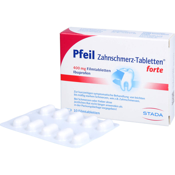 Pfeil Zahnschmerz-Tabletten forte lindert schnell, 10 pc Tablettes