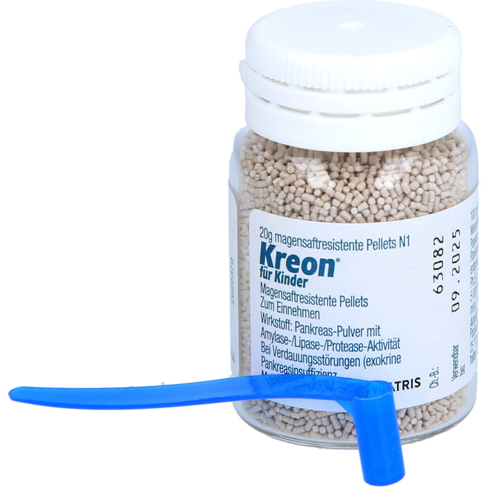 Kreon für Kinder, Magensaftresistente Pellets, 20 g Pulver