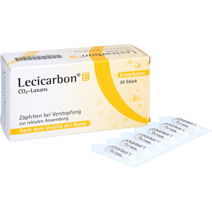 Lecicarbon E CO2-Laxans Zäpfchen bei Verstopfung, 30 pcs. Suppositories