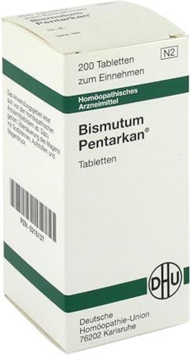 DHU Bismutum Pentarkan Tabletten bei Sodbrennen, 200 St. Tabletten